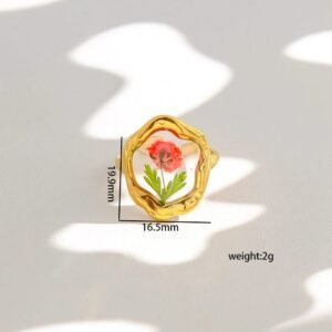 ANILLO FLOR ETERNA ROJA
