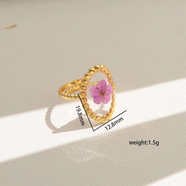 ANILLO DE FLOR ETERNA LILA