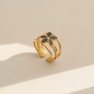 ANILLO FLOR NEGRA