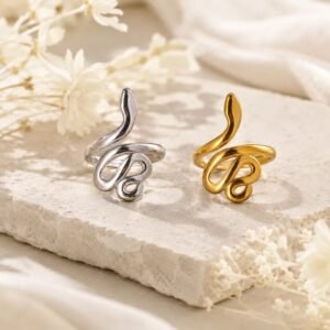 ANILLO SERPIENTE PLATEADO