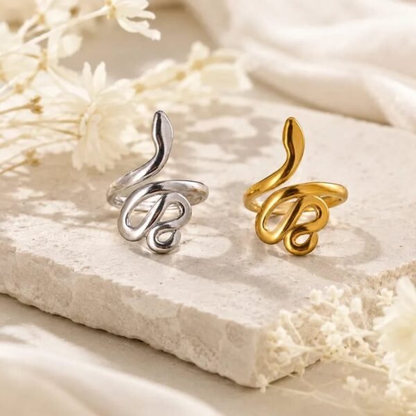 ANILLO SERPIENTE PLATEADO