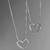 COLLAR CORAZÓN PLATEADO