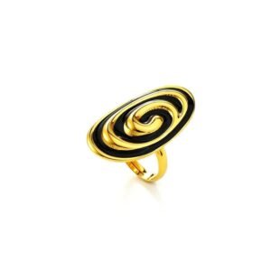 ANILLO ESPIRAL NEGRO
