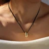 Acero-Inoxidable-304-Geom-trico-Recubrimiento-PVD-Sin-Piedras-Cuerda-Extensible-Ajustable-Oro-Collar-1 COLLAR GOTA DE LUZ