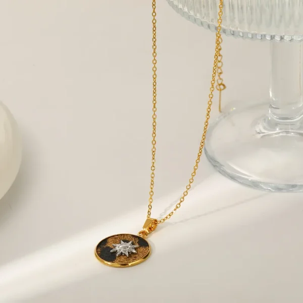 Collar-De-Mujer-Con-Estampado-Geom-trico-De-Leopardo-Chapado-En-Acero-Inoxidable-304-Con-Electrochapado-Al-Vac-o-De-Oro-Real-De-18K-en-Horno-Color-De-Contraste-Met-lico-5 COLLAR SOL ANIMAL PRINT