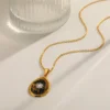Collar-De-Mujer-Con-Estampado-Geom-trico-De-Leopardo-Chapado-En-Acero-Inoxidable-304-Con-Electrochapado-Al-Vac-o-De-Oro-Real-De-18K-en-Horno-Color-De-Contraste-Met-lico-7 COLLAR SOL ANIMAL PRINT