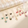 SET ARETES Y COLLAR MARIPOSA