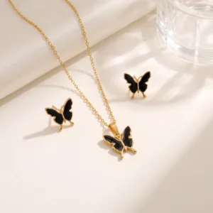 SET ARETES Y COLLAR MARIPOSA