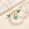 SET ARETES Y COLLAR MARIPOSA