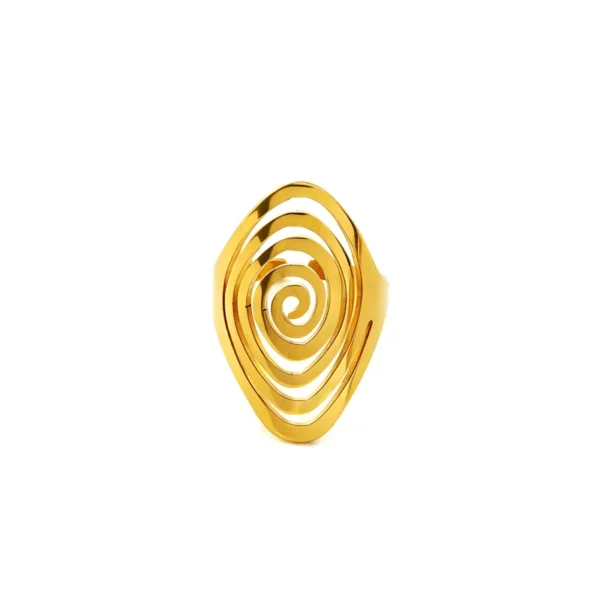ANILLO ESPIRAL DORADO