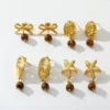 ARETES ESPIRAL CARAMEL