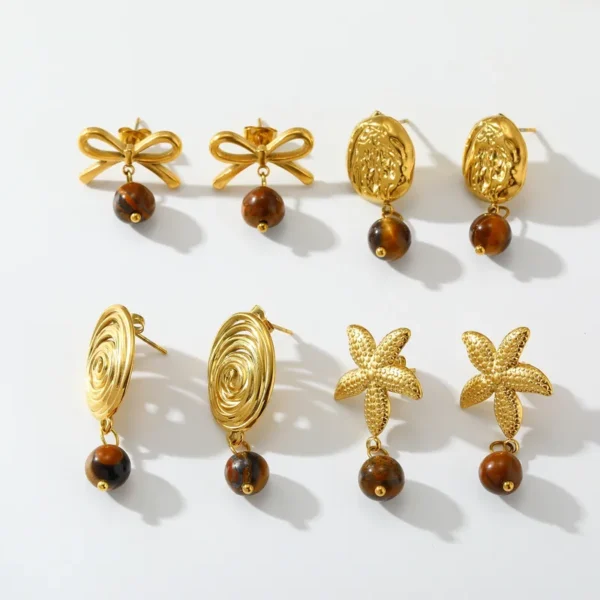 ARETES ESPIRAL CARAMEL