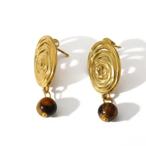 ARETES ESPIRAL CARAMEL