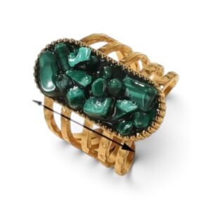 ANILLO OVAL VERDE ESMERALDA