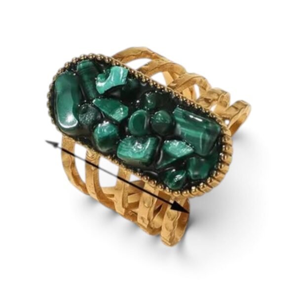 ANILLO OVAL VERDE ESMERALDA
